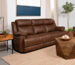 Ellington Upholstered Padded Arm Sofa Dark Brown by Coaster Furniture 8