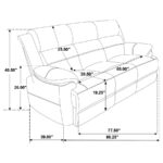 Ellington Upholstered Padded Arm Sofa Dark Brown by Coaster Furniture 11