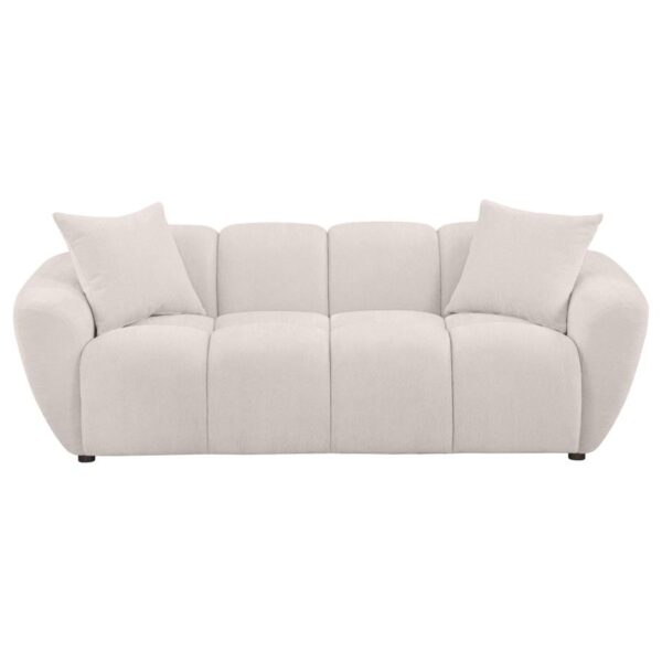 Destino Chenille Upholstered Splayed Arm Sofa Greige By Coaster Furniture