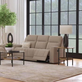 Brentwood Modern Reclining Sofa Taupe by Coaster Furniture