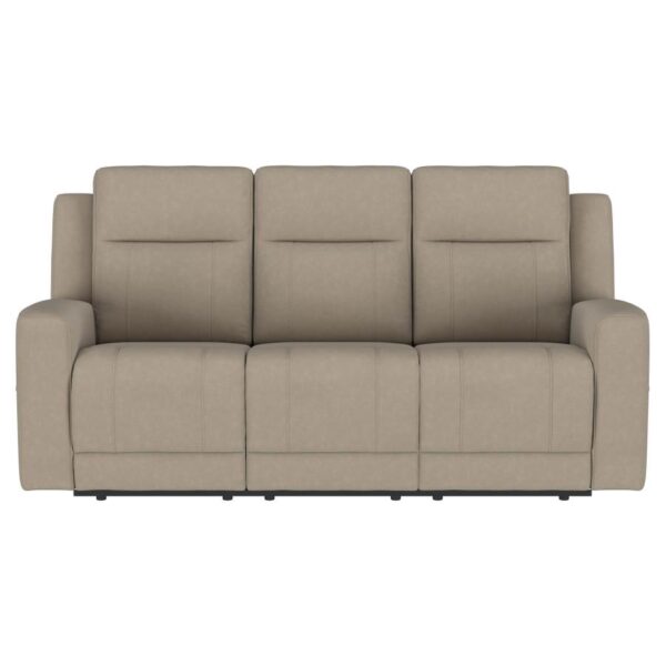 Brentwood Modern Reclining Sofa Taupe by Coaster Furniture