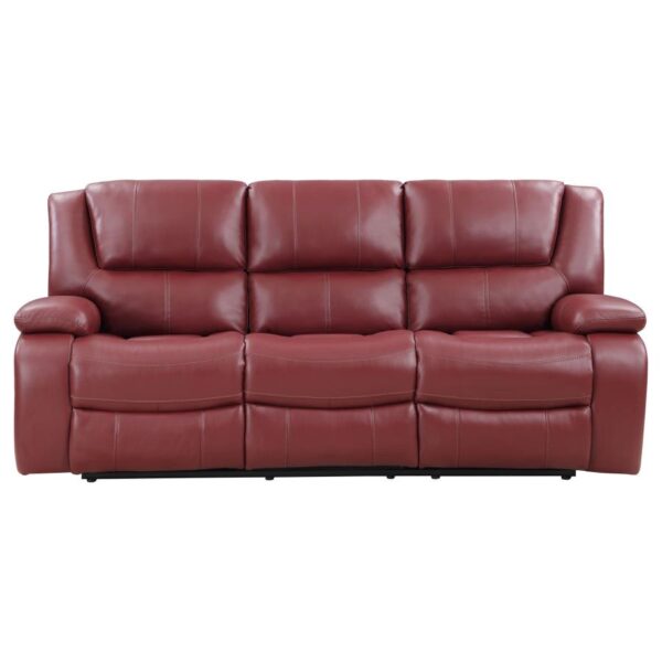 Camila Upholstered Motion Reclining Sofa Red By Coaster Furniture