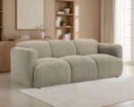 Dorset Sculptural Brown Three-Seat Sofa by Coaster Furniture 8