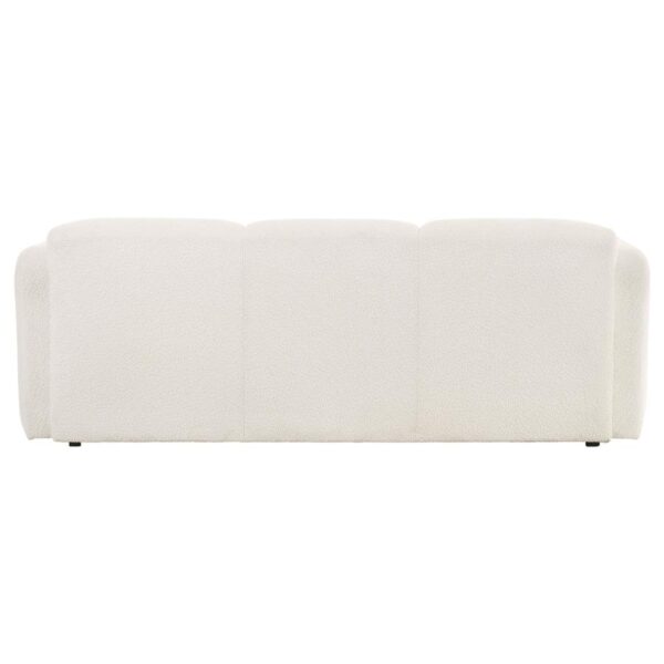 Dorset Fabric Upholstered Round Track Arm Sofa White by Coaster Furniture