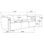 Dorset Fabric Upholstered Round Track Arm Sofa White by Coaster Furniture 9