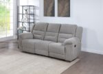Gilson Chenille Upholstered Reclining Sofa Gray by Coaster Furniture 8