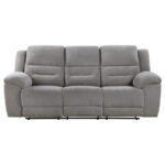 Gilson Chenille Upholstered Reclining Sofa Gray by Coaster Furniture 12