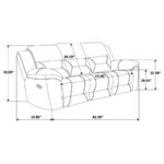 Gilson Chenille Upholstered Reclining Sofa Gray by Coaster Furniture 9
