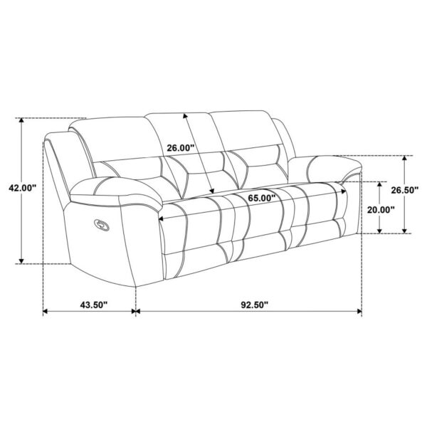Gilson Chenille Upholstered Reclining Sofa Gray by Coaster Furniture