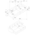 Jacana Corduroy Upholstered Dual Power Chaise Sofa Black by Coaster Furniture 12