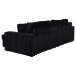 Jacana Corduroy Upholstered Dual Power Chaise Sofa Black by Coaster Furniture 9