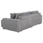Jacana Corduroy Upholstered Dual Power Chaise Sofa Gray by Coaster Furniture 9