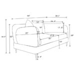 Jade Chenille Upholstered Sculpted Track Arm Loveseat Latte by Coaster Furniture 12