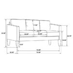 Ruth Gray Faux Leather Sofa by Coaster Furniture