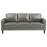 Ruth Gray Faux Leather Sofa by Coaster Furniture