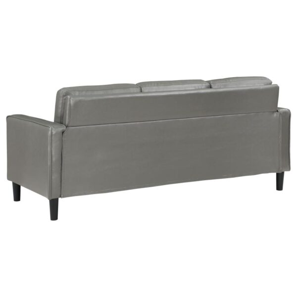 Ruth Gray Faux Leather Sofa by Coaster Furniture