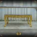 Handmade Gold Magenta Orchid Coffee Table 11