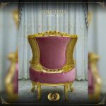 Handmade Gold Magenta Orchid Chair 21