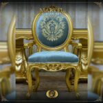 Handmade Gold Marvel Arm Chair 15