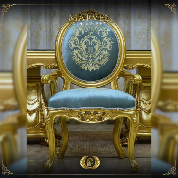 Handmade Gold Marvel Arm Chair 9