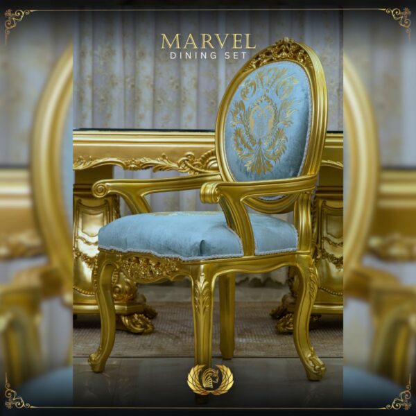 Handmade Gold Marvel Arm Chair 13