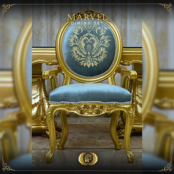 Handmade Gold Marvel Arm Chair 12