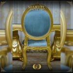 Handmade Gold Marvel Side Chair 15