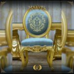 Handmade Gold Marvel Side Chair 13
