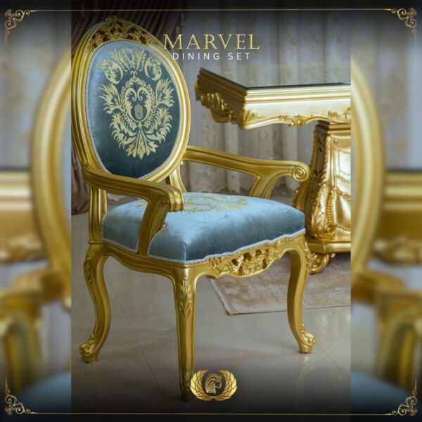 Handmade Gold Marvel Arm Chair 11