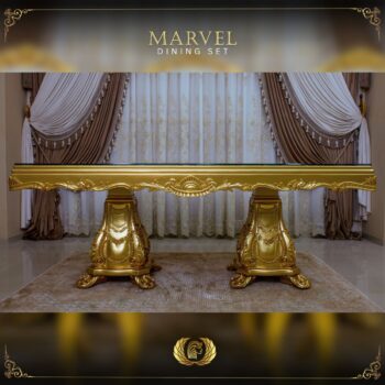 Handmade Gold Marvel Dining Table