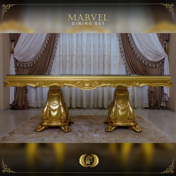 Handmade Gold Marvel Dining Table 10