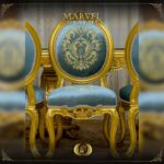 Handmade Gold Marvel Side Chair 16