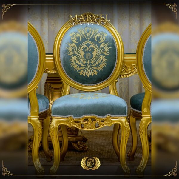 Handmade Gold Marvel Side Chair 11