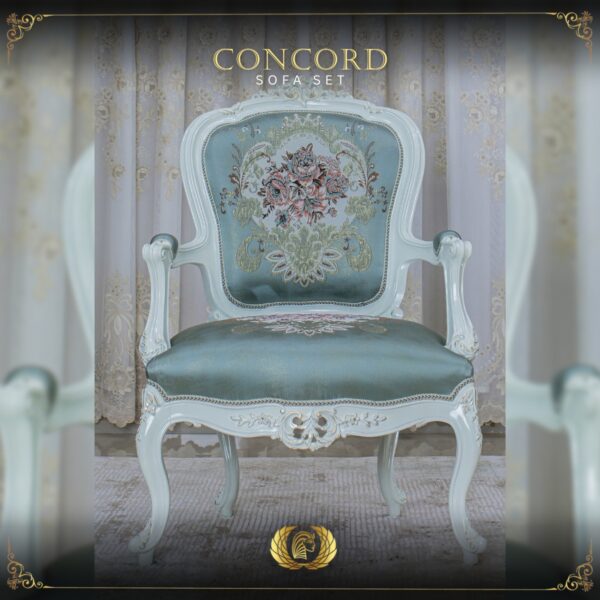 5Pcs Handmade Pearl Mint Green Concord Sofa Set 18