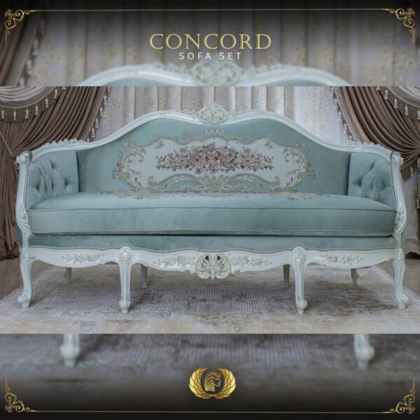 Handmade Pearl Mint Green Concord Sofa 8