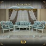 5Pcs Handmade Pearl Mint Green Concord Sofa Set 23