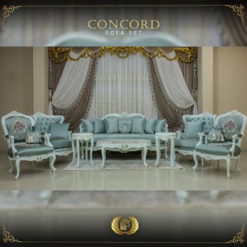 5Pcs Handmade Pearl Mint Green Concord Sofa Set
