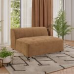 Zoey Modular – Armless Chair in Chocolate Suede LV05391 By ACME 15