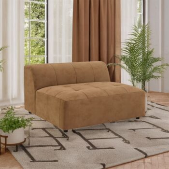 Zoey Modular – Armless Chair in Chocolate Suede LV05391 By ACME