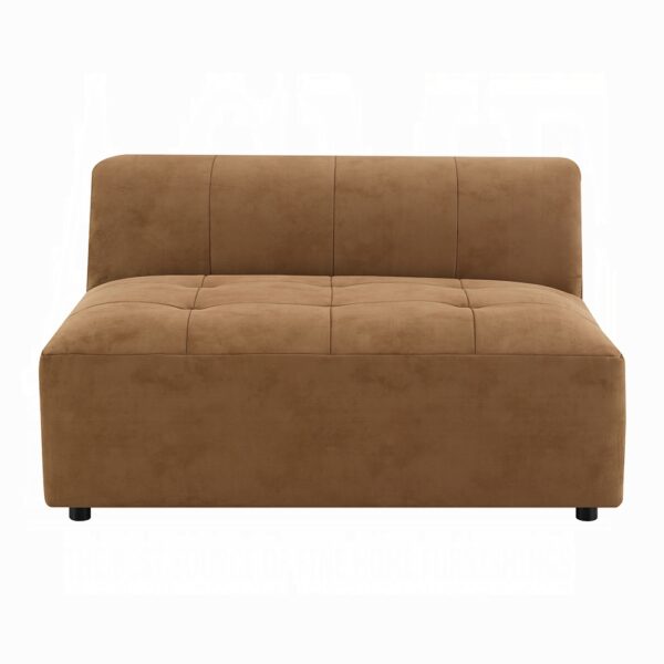 Zoey Modular – Armless Chair in Chocolate Suede LV05391 By ACME 10