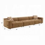 Zoey Modular – RF Arm Chair with Pillow in Chocolate Suede LV05392 By ACME 25