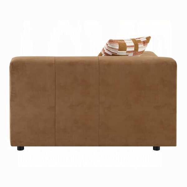 Zoey Modular – RF Arm Chair with Pillow in Chocolate Suede LV05392 By ACME 12