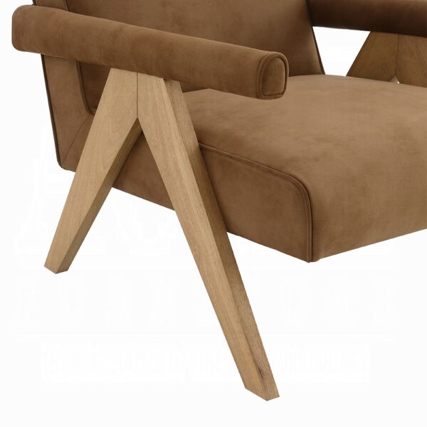 Zoey Accent Chair in Oak Finish AC03801 By ACME 13