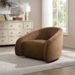 Zoey Accent Chair with Swivel in Chocolate Suede AC03804 By ACME 15