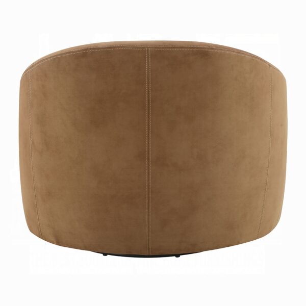Zoey Accent Chair with Swivel in Chocolate Suede AC03804 By ACME 11