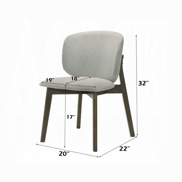 Mallin Side Chair in Gray Chenille DN03656 By ACME 7
