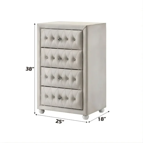 Reggie Chest in Beige Fabric Finish BD04506 By ACME - Image 2