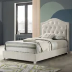 Reggie Beige Fabric Bed By ACME