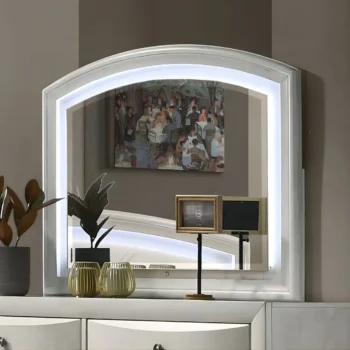 Ramondi Landis Mirror in Antique White Finish BD05284 By ACME