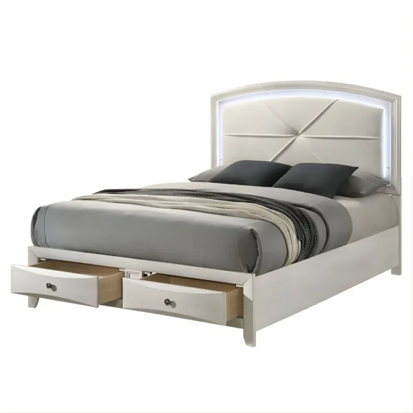 Ramondi Landis Storage Bed with LED Headboard - Queen & Eastern King Sizes By ACME - Image 4